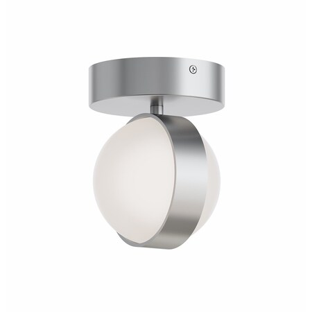 Afx Verona 1-Light LED Flush Ceiling Light, White Acrylic Shade, Satin Nickel Finish VRNF05LAJUDSN